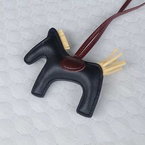 Little horse keychain - purse/ bag decoration - navy (#7) KC029